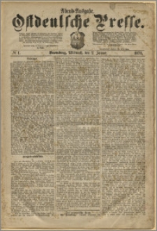 Ostdeutsche Presse. J. 2, 1878, nr 1