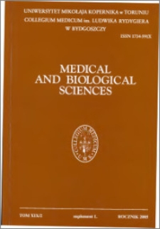 Medical and Biological Sciences 2005 tom XIX supl. 1