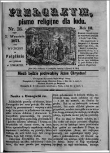 Pielgrzym, pismo religijne dla ludu 1871 nr 36