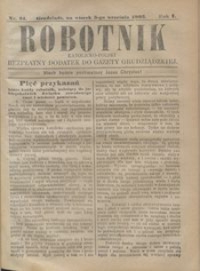 Robotnik Katolicko - Polski : bezpłatny dodatek do Gazety Grudziądzkiej 1905.09.05 R.1 nr 24