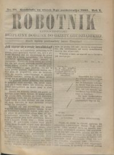 Robotnik Katolicko - Polski : bezpłatny dodatek do Gazety Grudziądzkiej 1905.10.03 R.1 nr 28