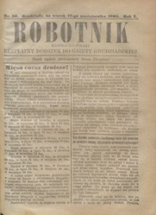 Robotnik Katolicko - Polski : bezpłatny dodatek do Gazety Grudziądzkiej 1905.10.17 R.1 nr 30