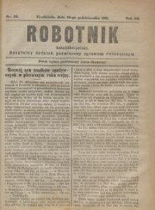 Robotnik Katolicko - Polski : bezpłatny dodatek poświęcony sprawom robotniczym 1915.10.26 R.12 nr 29