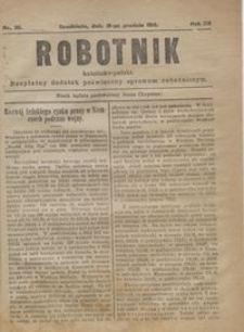 Robotnik Katolicko - Polski : bezpłatny dodatek poświęcony sprawom robotniczym 1915.12.18 R.12 nr 35