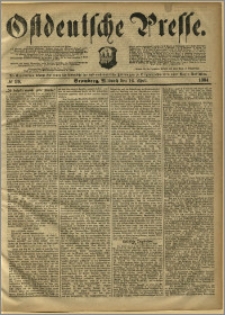 Ostdeutsche Presse. J. 8, 1884, nr 89