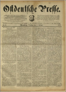 Ostdeutsche Presse. J. 15, 1891, nr 40