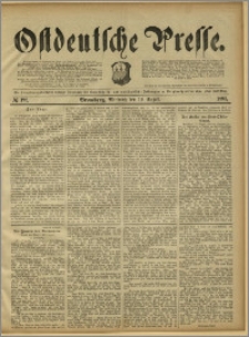 Ostdeutsche Presse. J. 15, 1891, nr 192
