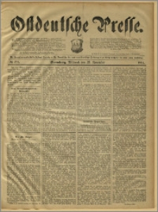 Ostdeutsche Presse. J. 15, 1891, nr 276