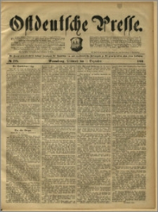 Ostdeutsche Presse. J. 15, 1891, nr 288