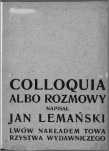 Colloqvia albo Rozmowy