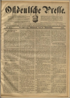 Ostdeutsche Presse. J. 22, 1898, nr 274