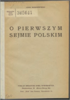 O pierwszym sejmie polskim