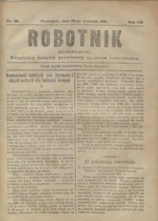 Robotnik Katolicko - Polski : bezpłatny dodatek poświęcony sprawom robotniczym 1916.09.22 R. 13 nr 26