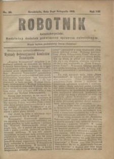 Robotnik Katolicko - Polski : bezpłatny dodatek poświęcony sprawom robotniczym 1916.11.05 R. 13 nr 29