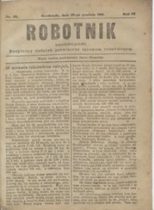 Robotnik Katolicko - Polski : bezpłatny dodatek poświęcony sprawom robotniczym 1916.12.29 R. 13 nr 35