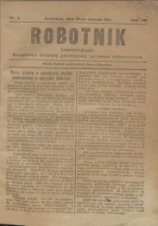 Robotnik Katolicko - Polski : bezpłatny dodatek poświęcony sprawom robotniczym 1917.01.26 R. 14 nr 4