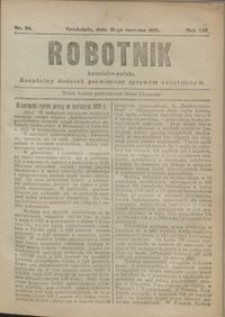 Robotnik Katolicko - Polski : bezpłatny dodatek poświęcony sprawom robotniczym 1917.06.12 R. 14 nr 24