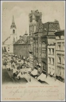 Toruń - Rynek Staromiejski - Gruss aus Thorn. Altstädtischer Markt mit ewang. Kirche