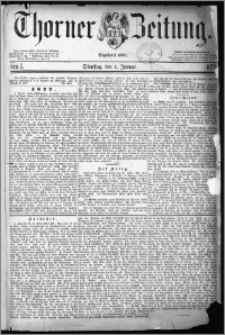 Thorner Zeitung 1878, Nro. 1 + Beilage, Extra-Beilage, Beilagenwerbung