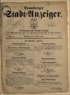 Bromberger Stadt-Anzeiger, J. 1, 1884, nr 1