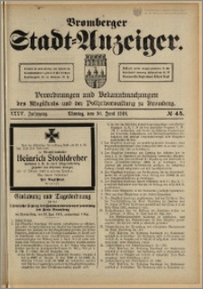 Bromberger Stadt-Anzeiger, J. 35, 1918, nr 45