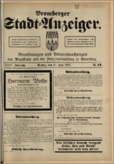 Bromberger Stadt-Anzeiger, J. 35, 1918, nr 47