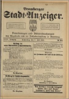 Bromberger Stadt-Anzeiger, J. 35, 1918, nr 54