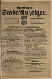 Bromberger Stadt-Anzeiger, J. 36, 1919, nr 15