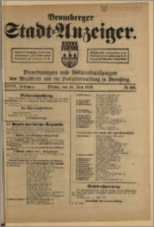 Bromberger Stadt-Anzeiger, J. 36, 1919, nr 45