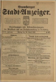 Bromberger Stadt-Anzeiger, J. 36, 1919, nr 67