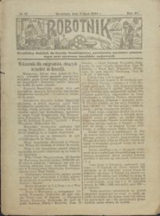 Robotnik : bezpłatny dodatek do Gazety Grudziądzkiej poświęcony sprawom robotniczym oraz sprawom inwalidów wojennych 1924.07.03 nr 10