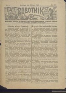 Robotnik : bezpłatny dodatek do Gazety Grudziądzkiej poświęcony sprawom robotniczym oraz sprawom inwalidów wojennych 1925.02.05 nr 3