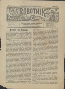 Robotnik : bezpłatny dodatek do Gazety Grudziądzkiej poświęcony sprawom robotniczym oraz sprawom inwalidów wojennych 1925.04.16 nr 8