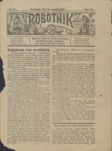 Robotnik : bezpłatny dodatek do Gazety Grudziądzkiej poświęcony sprawom robotniczym oraz sprawom inwalidów wojennych 1925.08.13 nr 16