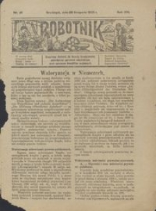Robotnik : bezpłatny dodatek do Gazety Grudziądzkiej poświęcony sprawom robotniczym oraz sprawom inwalidów wojennych 1925.11.26 nr 21