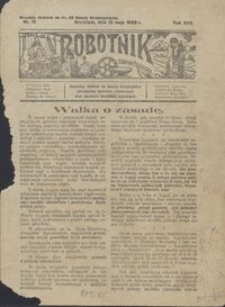 Robotnik : bezpłatny dodatek do Gazety Grudziądzkiej poświęcony sprawom robotniczym oraz sprawom inwalidów wojennych 1926.05.13 nr 10