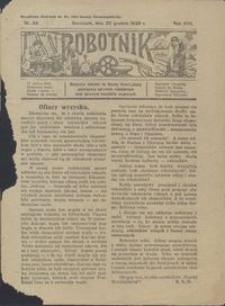 Robotnik : bezpłatny dodatek do Gazety Grudziądzkiej poświęcony sprawom robotniczym oraz sprawom inwalidów wojennych 1926.12.30 nr 22