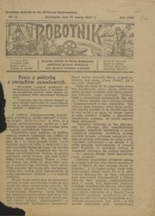 Robotnik : bezpłatny dodatek do Gazety Grudziądzkiej poświęcony sprawom robotniczym oraz sprawom inwalidów wojennych 1927.03.10 nr 3
