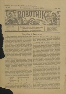 Robotnik : bezpłatny dodatek do Gazety Grudziądzkiej poświęcony sprawom robotniczym oraz sprawom inwalidów wojennych 1927.11.24 nr 15