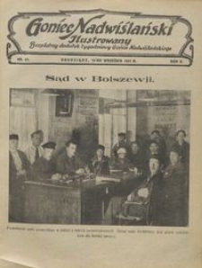 Goniec Nadwiślański Ilustrowany : bezpłatny dodatek tygodniowy Gońca Ndwiślańskiego 1931.09.13 R.5 nr 37