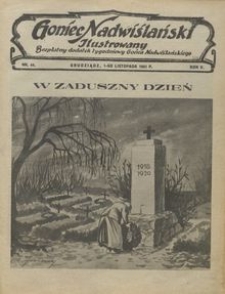 Goniec Nadwiślański Ilustrowany : bezpłatny dodatek tygodniowy Gońca Ndwiślańskiego 1931.11.01 R.5 nr 44