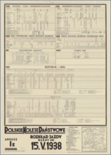 Rozkład jazdy ważny od 15.V.1938 : arkusz IE. : 139 Chojnice - Tczew - Marienburg (Malbork) [...]