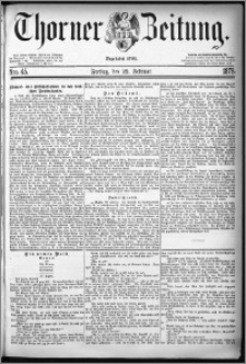 Thorner Zeitung 1878, Nro. 45