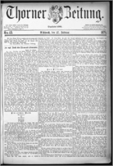 Thorner Zeitung 1878, Nro. 49