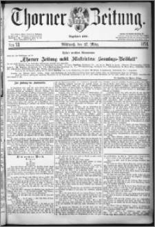 Thorner Zeitung 1878, Nro. 73