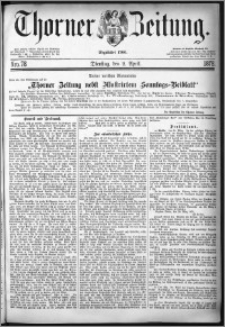 Thorner Zeitung 1878, Nro. 78 + Beilagenwerbung
