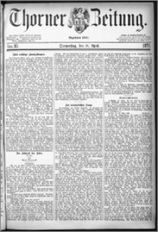 Thorner Zeitung 1878, Nro. 92