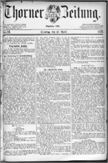 Thorner Zeitung 1878, Nro. 99 + Beilage