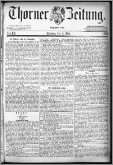 Thorner Zeitung 1878, Nro. 105 + Beilage