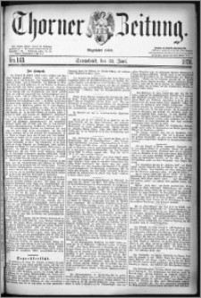 Thorner Zeitung 1878, Nro. 143 + Beilagenwerbung